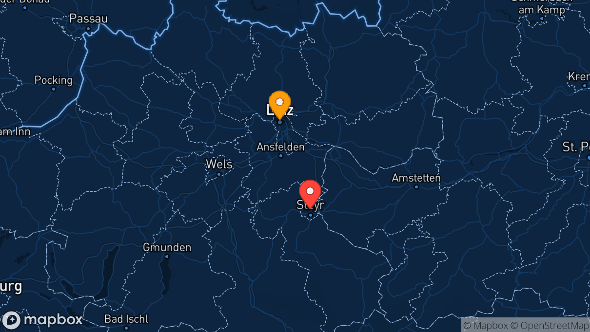 Map of company locations