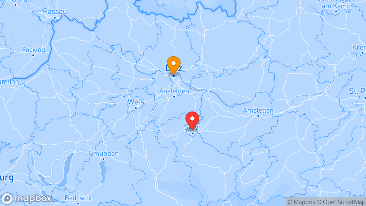 Map of company locations