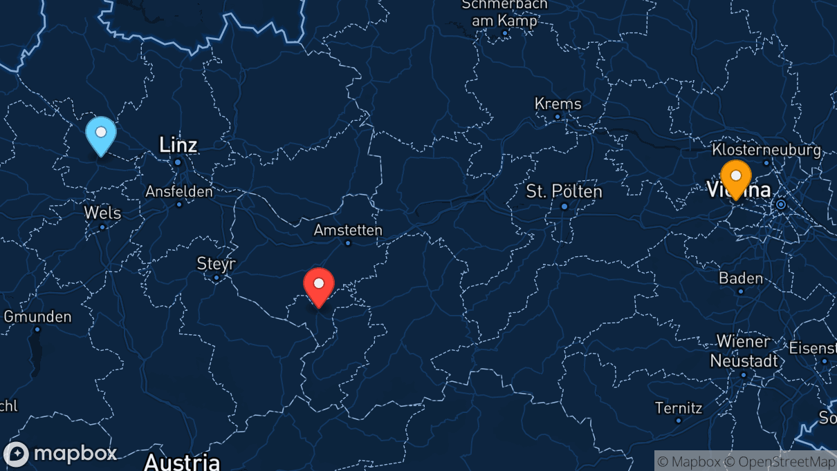 Map of company locations