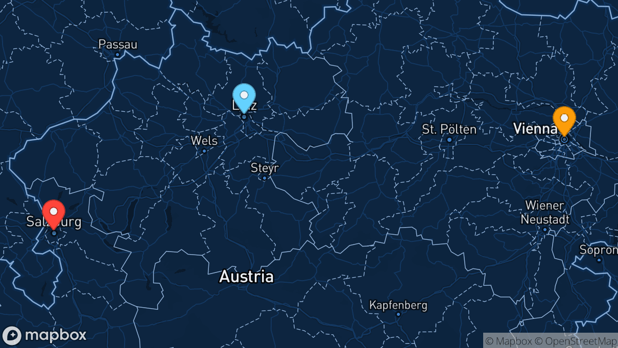 Map of company locations