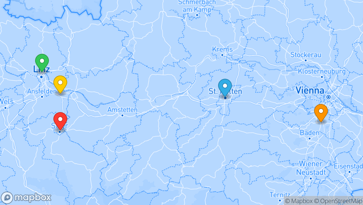 Map of company locations