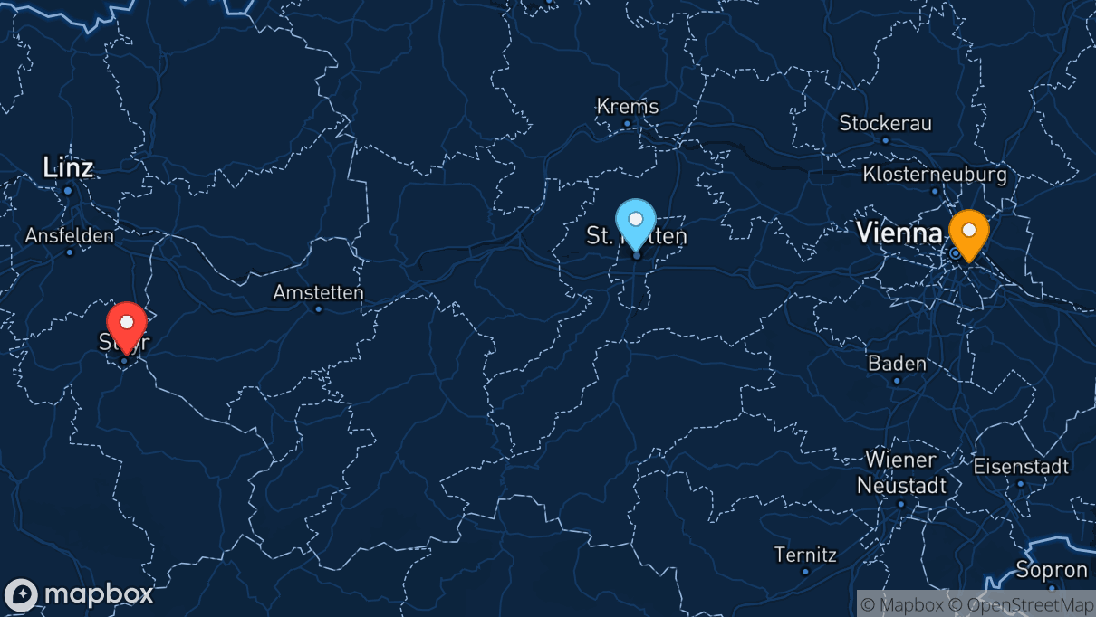 Map of company locations