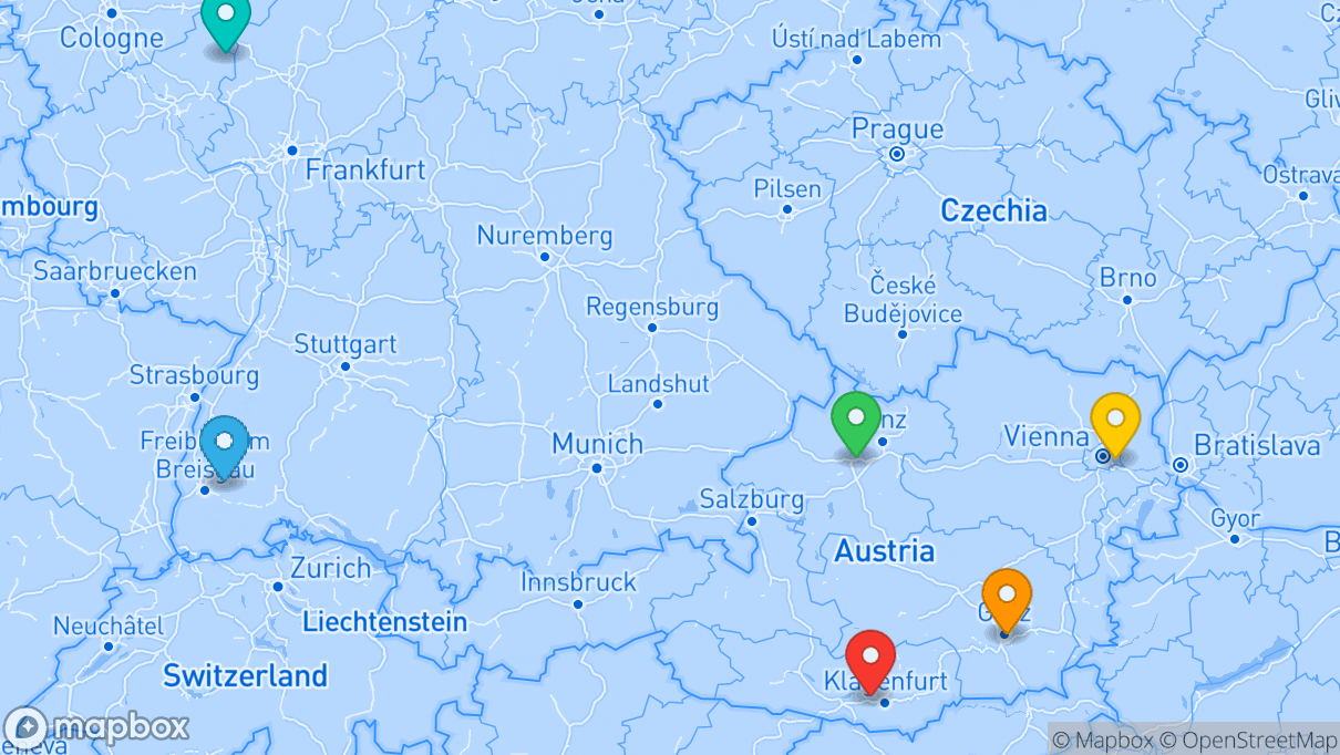 Map of company locations