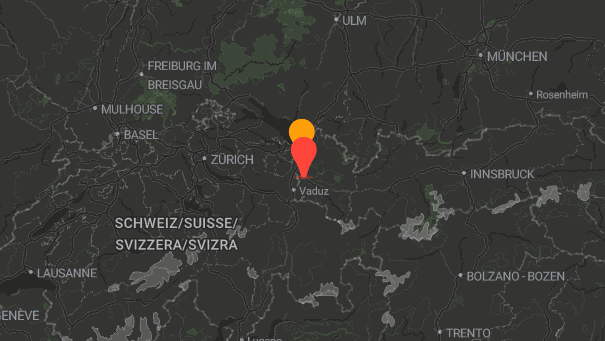 Map of company locations