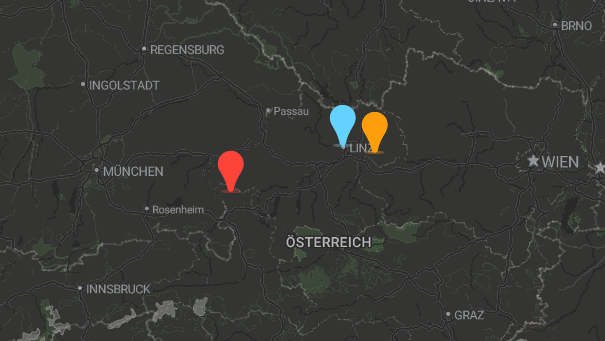 Map of company locations