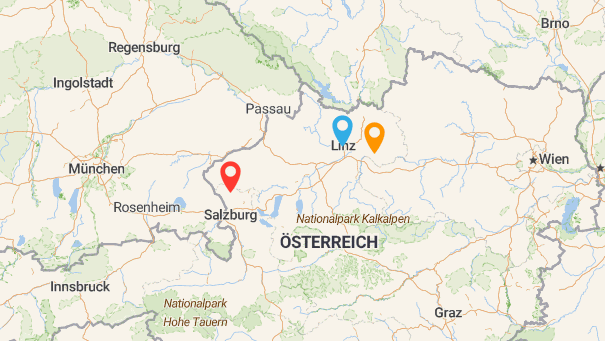 Map of company locations