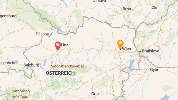 Map of company locations