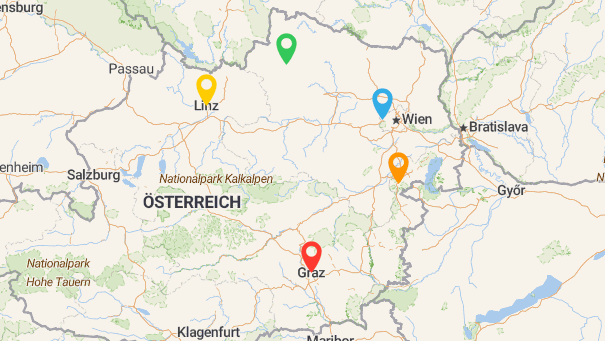 Map of company locations