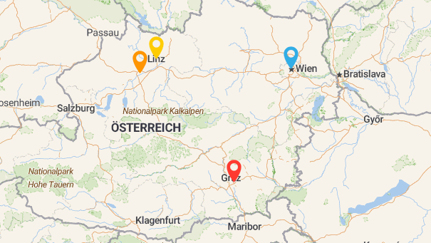 Map of company locations