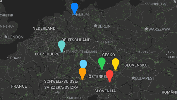 Map of company locations