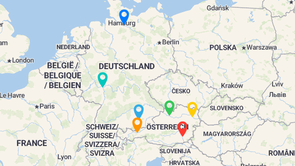 Map of company locations