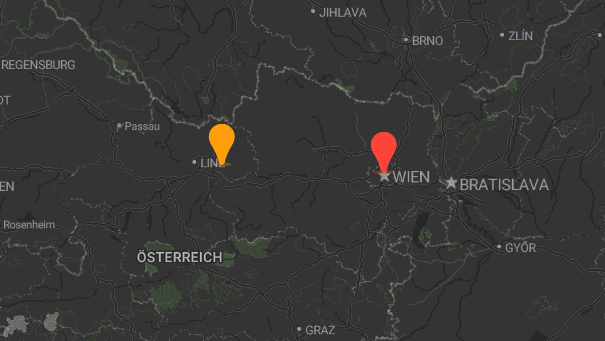 Map of company locations