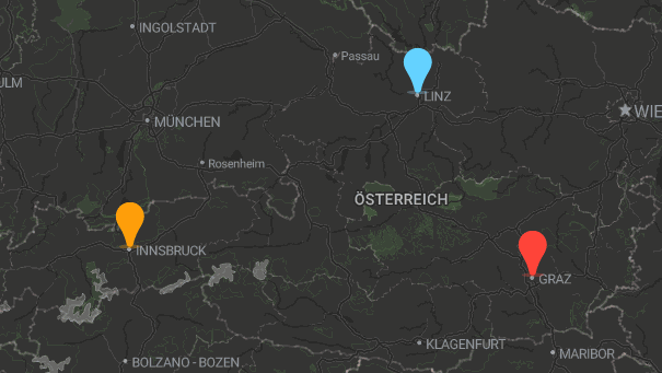 Map of company locations