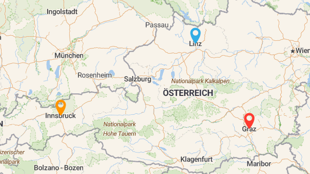 Map of company locations