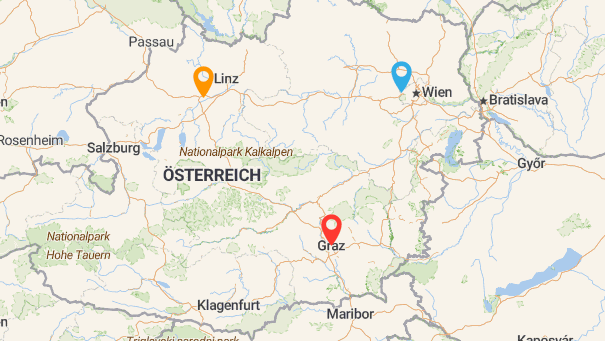 Map of company locations