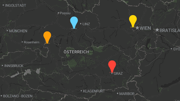 Map of company locations