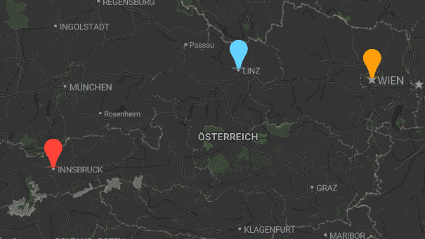 Map of company locations