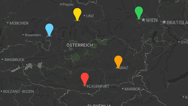 Map of company locations