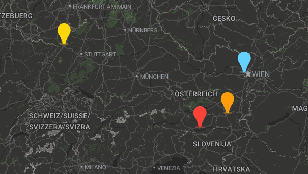 Map of company locations