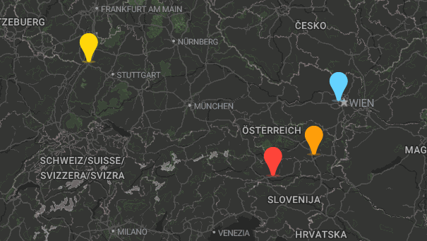 Map of company locations