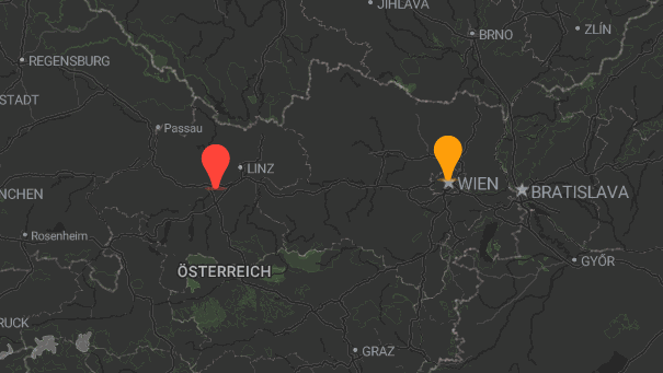 Map of company locations