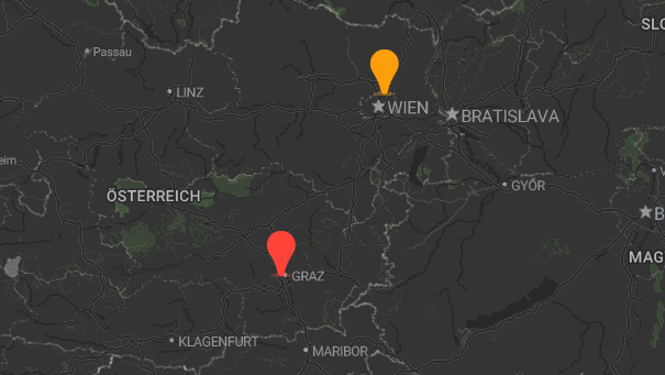 Map of company locations