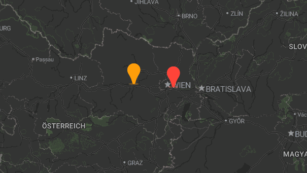 Map of company locations