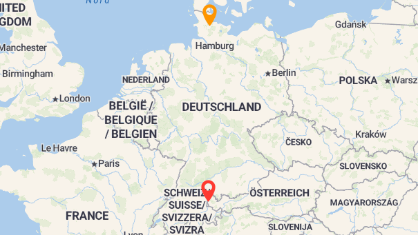 Map of company locations