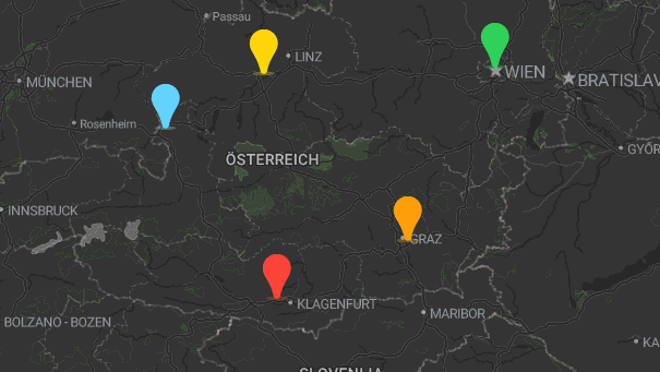 Map of company locations