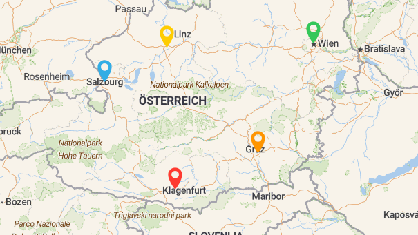 Map of company locations