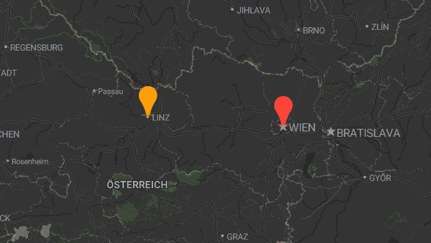 Map of company locations