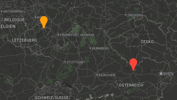 Map of company locations