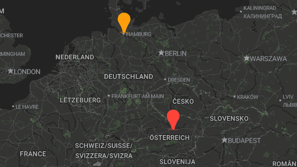 Map of company locations