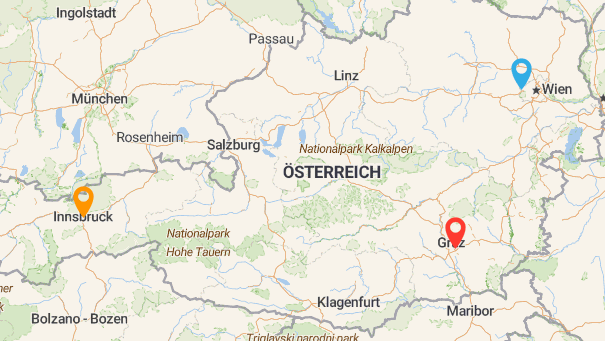 Map of company locations