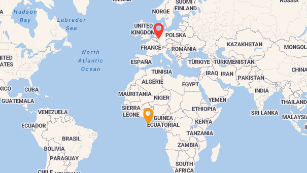 Map of company locations