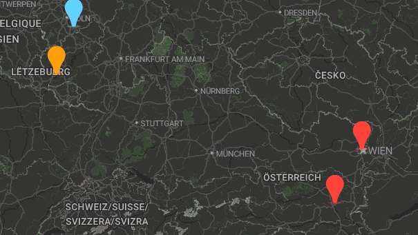 Map of company locations