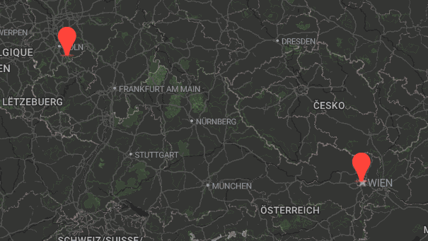 Map of company locations