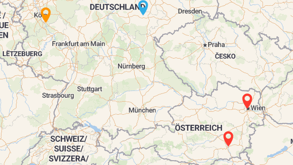 Map of company locations