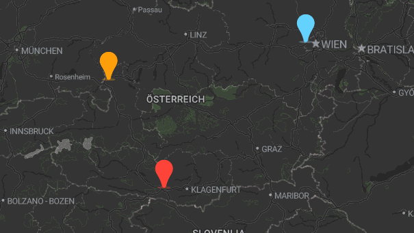 Map of company locations