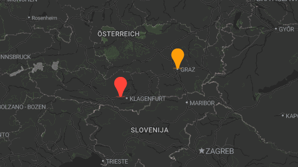 Map of company locations