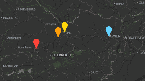 Map of company locations