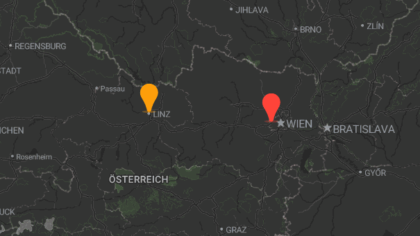 Map of company locations