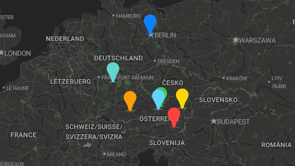 Map of company locations