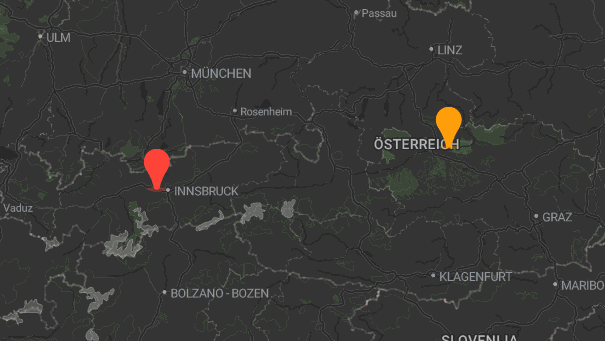 Map of company locations