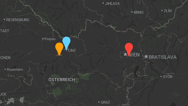 Map of company locations