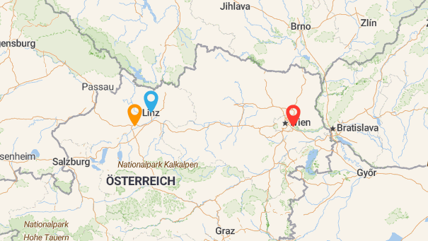 Map of company locations