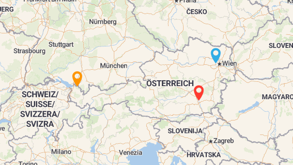 Map of company locations