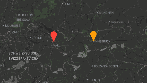 Map of company locations