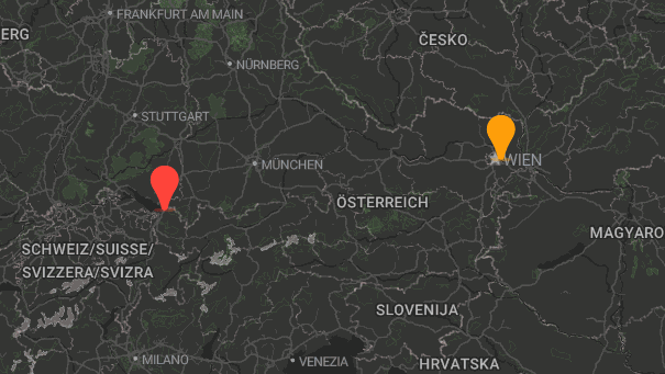 Map of company locations