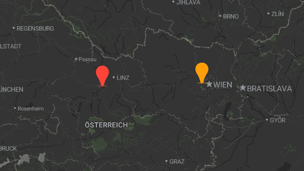 Map of company locations